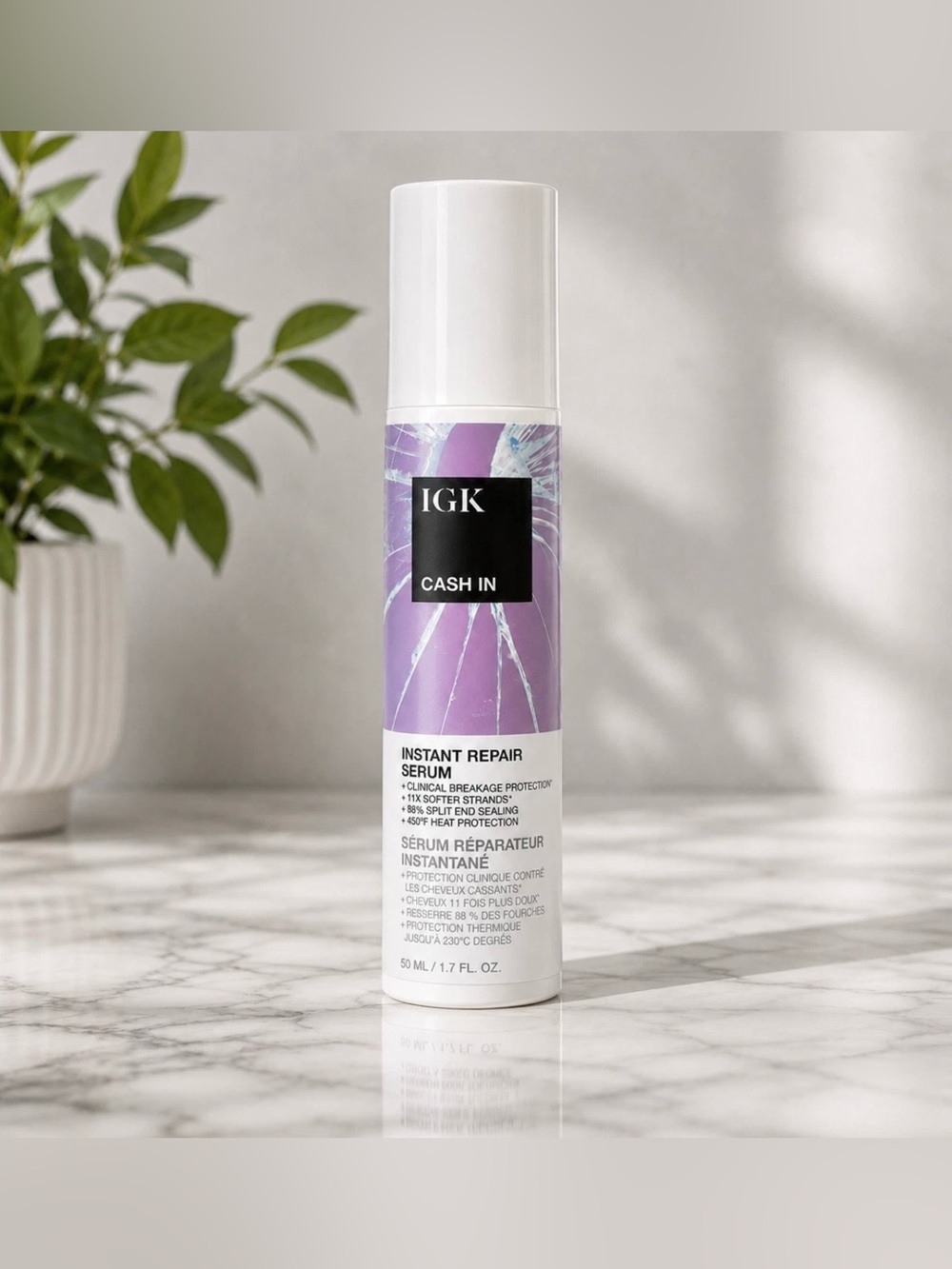 IGK Cash In Instant Repair Serum 1.7oz Brand New